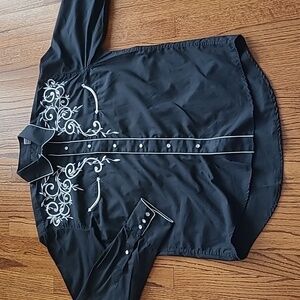 Men's "Western Express" Embroidery Design Snap Closure Western Shirt